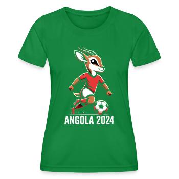 Angola 2024 Maillot Antilope Angolais Football - T-shirt sport Femme - vert - Devant - AI Model Female 172 dark (172cm)