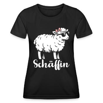 Chef Chefin Schaf Geschenk Schäfin Spruch - Frauen Funktions-T-Shirt - Schwarz - Vorne - AI Model Female 172 light (172cm)