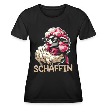 Chef Chefin Schaf Geschenk Schäfin Spruch - Frauen Funktions-T-Shirt - Schwarz - Vorne - AI Model Female 172 light (172cm)