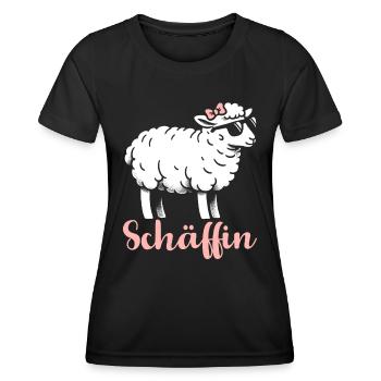 Chef Chefin Schaf Geschenk Schäfin Spruch - Frauen Funktions-T-Shirt - Schwarz - Vorne - AI Model Female 172 light (172cm)