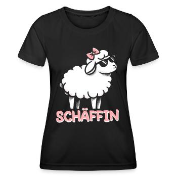 Chef Chefin Schaf Geschenk Schäfin Spruch - Frauen Funktions-T-Shirt - Schwarz - Vorne - AI Model Female 172 light (172cm)