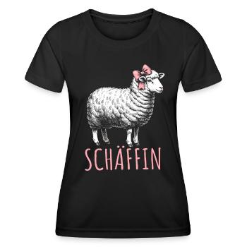 Chef Chefin Schaf Geschenk Schäfin Spruch - Frauen Funktions-T-Shirt - Schwarz - Vorne - AI Model Female 172 light (172cm)