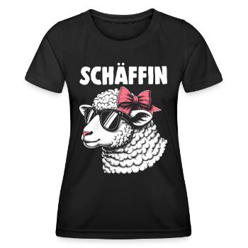 Chef Chefin Schaf Geschenk Schäfin Spruch - Frauen Funktions-T-Shirt - Schwarz - Vorne - AI Model Female 172 light (172cm)