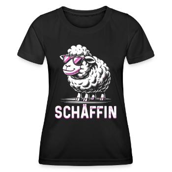 Chef Chefin Schaf Geschenk Schäfin Spruch - Frauen Funktions-T-Shirt - Schwarz - Vorne - AI Model Female 172 light (172cm)