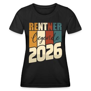 Rente Geschenk 2026 Rentner Ruhestand Spruch - Frauen Funktions-T-Shirt - Schwarz - Vorne - AI Model Female 172 light (172cm)