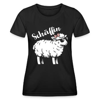 Chef Chefin Schaf Geschenk Schäfin Spruch - Frauen Funktions-T-Shirt - Schwarz - Vorne - AI Model Female 172 light (172cm)