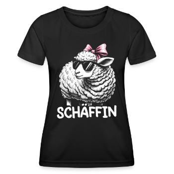 Chef Chefin Schaf Geschenk Schäfin Spruch - Frauen Funktions-T-Shirt - Schwarz - Vorne - AI Model Female 172 light (172cm)