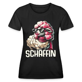 Chef Chefin Schaf Geschenk Schäfin Spruch - Frauen Funktions-T-Shirt - Schwarz - Vorne - AI Model Female 172 light (172cm)