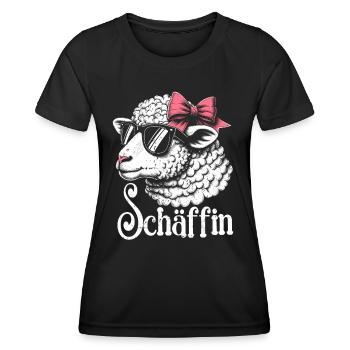 Chef Chefin Schaf Geschenk Schäfin Spruch - Frauen Funktions-T-Shirt - Schwarz - Vorne - AI Model Female 172 light (172cm)