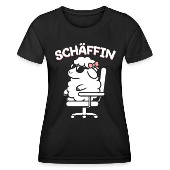Chef Chefin Schaf Geschenk Schäfin Spruch - Frauen Funktions-T-Shirt - Schwarz - Vorne - AI Model Female 172 light (172cm)