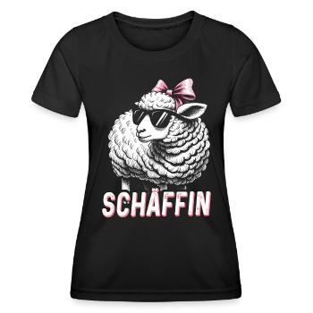 Chef Chefin Schaf Geschenk Schäfin Spruch - Frauen Funktions-T-Shirt - Schwarz - Vorne - AI Model Female 172 light (172cm)