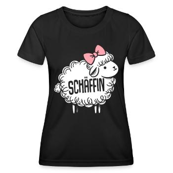 Chef Chefin Schaf Geschenk Schäfin Spruch - Frauen Funktions-T-Shirt - Schwarz - Vorne - AI Model Female 172 light (172cm)