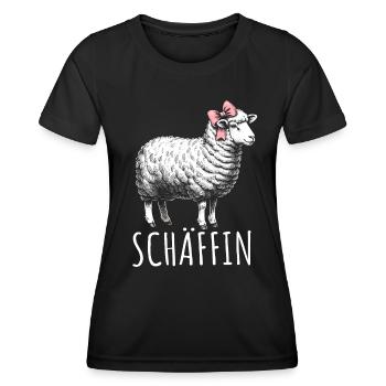 Chef Chefin Schaf Geschenk Schäfin Spruch - Frauen Funktions-T-Shirt - Schwarz - Vorne - AI Model Female 172 light (172cm)