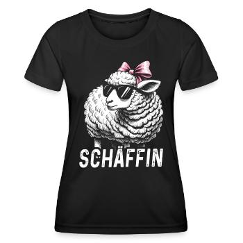 Chef Chefin Schaf Geschenk Schäfin Spruch - Frauen Funktions-T-Shirt - Schwarz - Vorne - AI Model Female 172 light (172cm)
