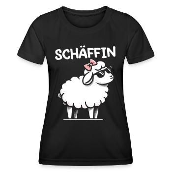 Chef Chefin Schaf Geschenk Schäfin Spruch - Frauen Funktions-T-Shirt - Schwarz - Vorne - AI Model Female 172 light (172cm)
