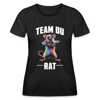 Team Du Rat Radin Humor Fun - Frauen Funktions-T-Shirt - Schwarz - Vorne - AI Model Female 172 light (172cm)