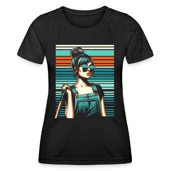 Garten Geschenk Gärtnerin Geburtstag Geschenk - Frauen Funktions-T-Shirt - Schwarz - Vorne - AI Model Female 172 light (172cm)
