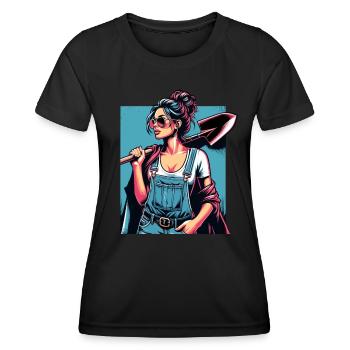 Garten Geschenk Gärtnerin Geburtstag Geschenk - Frauen Funktions-T-Shirt - Schwarz - Vorne - AI Model Female 172 light (172cm)
