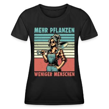 Garten Geschenk Gärtnerin Geburtstag Geschenk - Frauen Funktions-T-Shirt - Schwarz - Vorne - AI Model Female 172 light (172cm)