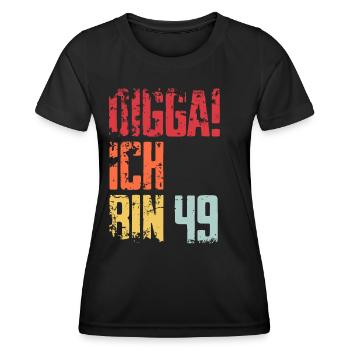 49. Geburtstag 49 Jahre Geschenk Spruch - Frauen Funktions-T-Shirt - Schwarz - Vorne - AI Model Female 172 light (172cm)