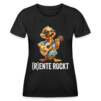 Rentner Rente Sprüche Geschenk Lustig - Frauen Funktions-T-Shirt - Schwarz - Vorne - AI Model Female 172 light (172cm)