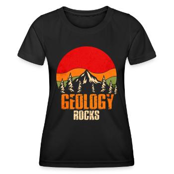 Géologie des roches - T-shirt sport Femme - noir - Devant - AI Model Female 172 light (172cm)