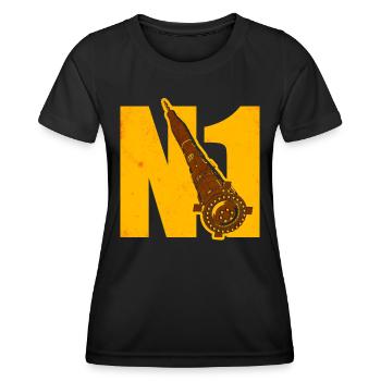Missile N1 Union soviétique - T-shirt sport Femme - noir - Devant - AI Model Female 172 light (172cm)