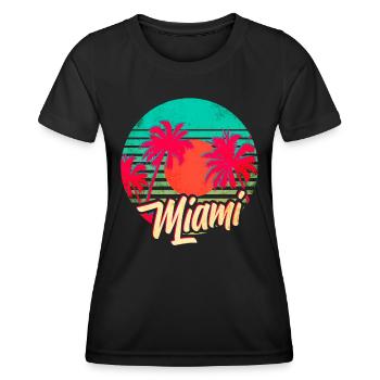 Miami - Frauen Funktions-T-Shirt - Schwarz - Vorne - AI Model Female 172 light (172cm)