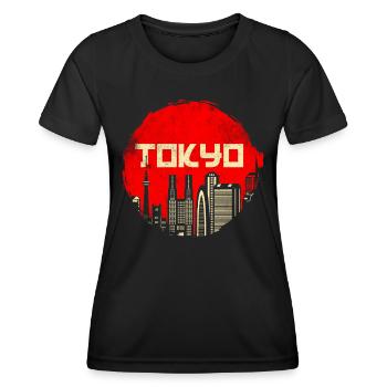Tokio Japan - Frauen Funktions-T-Shirt - Schwarz - Vorne - AI Model Female 172 light (172cm)
