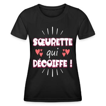 Femme Soeurette Qui Décoiffe Meilleure Soeur - T-shirt sport Femme - noir - Devant - AI Model Female 172 light (172cm)