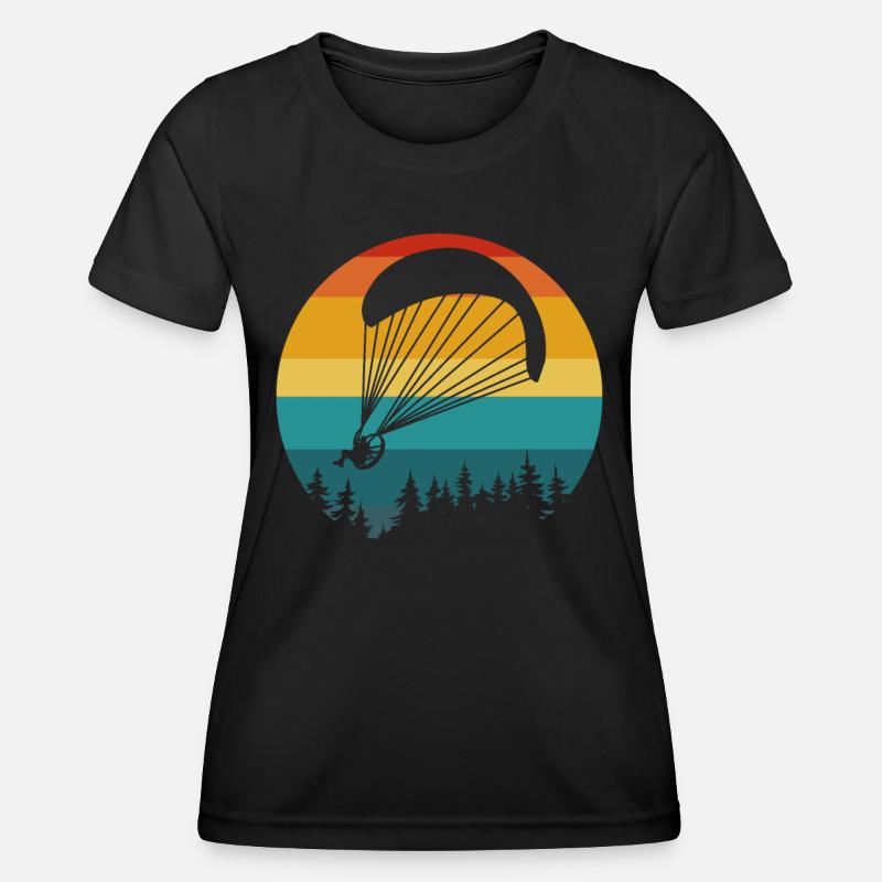 Vintage Paramotor Lover - Women's Functional T-Shirt - black