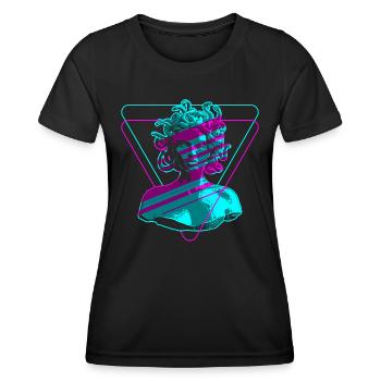 Medusa Vaporwave - Women's Functional T-Shirt - black - Front - AI Model Female 172 light (172cm)