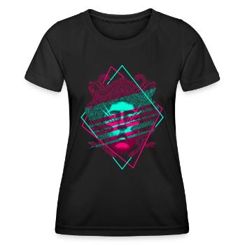 Medusa Vaporwave Greek mythology - Women's Functional T-Shirt - black - Front - AI Model Female 172 light (172cm)