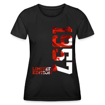 69E ANNIVERSAIRE 69 ANS ÉDITION LIMITÉE 1957 - T-shirt sport Femme - noir - Devant - AI Model Female 172 light (172cm)