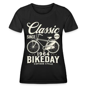 Bicycle Year 1964 Cyclist 60 Years Anniversary - Women's Functional T-Shirt - black - Front - AI Model Female 172 light (172cm)