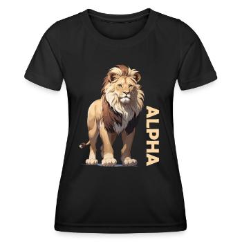 Alpha Lion - Women's Functional T-Shirt - black - Front - AI Model Female 172 light (172cm)
