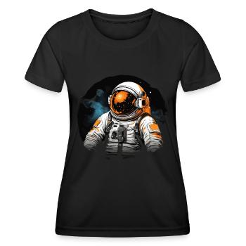 Astronaut Helmet Space - Women's Functional T-Shirt - black - Front - AI Model Female 172 light (172cm)