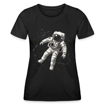 Astronaute de l’espace - T-shirt sport Femme - noir - Devant - AI Model Female 172 light (172cm)