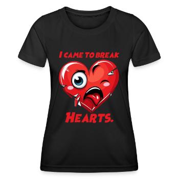 Ich komme um Herzen zu brechen - Frauen Funktions-T-Shirt - Schwarz - Vorne - AI Model Female 172 light (172cm)