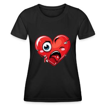 Broken Heart - Frauen Funktions-T-Shirt - Schwarz - Vorne - AI Model Female 172 light (172cm)