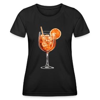 Spritz Cocktail mit Orange - Frauen Funktions-T-Shirt - Schwarz - Vorne - AI Model Female 172 light (172cm)
