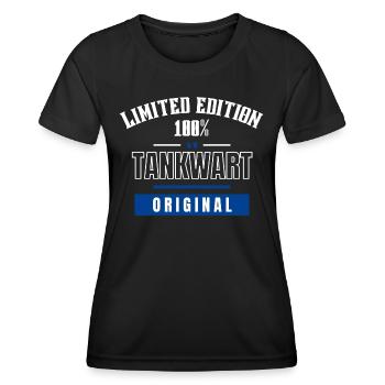Limited Edition 100% - Tankwart - Original - Frauen Funktions-T-Shirt - Schwarz - Vorne - AI Model Female 172 light (172cm)