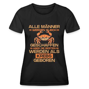 Sternzeichen Krebs - Frauen Funktions-T-Shirt - Schwarz - Vorne - AI Model Female 172 light (172cm)