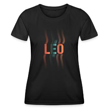 Leo Löwe Sternzeichen - Frauen Funktions-T-Shirt - Schwarz - Vorne - AI Model Female 172 light (172cm)
