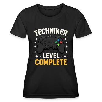 Techniker Level abgeschlossen - Frauen Funktions-T-Shirt - Schwarz - Vorne - AI Model Female 172 light (172cm)