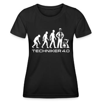 Techniker 4.0 Evolution - Frauen Funktions-T-Shirt - Schwarz - Vorne - AI Model Female 172 light (172cm)