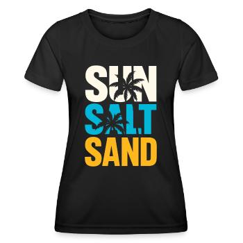 Sun, salt and sand – pure summer - Women's Functional T-Shirt - black - Front - AI Model Female 172 light (172cm)