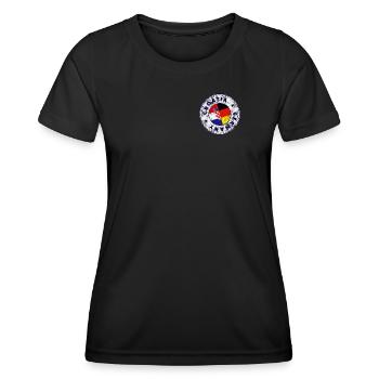CROATIA GERMANY Stamp - Frauen Funktions-T-Shirt - Schwarz - Vorne - AI Model Female 172 light (172cm)