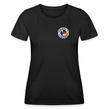 FINLAND GERMANY Stamp - Frauen Funktions-T-Shirt - Schwarz - Vorne - AI Model Female 172 light (172cm)