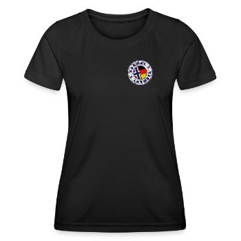 NORWAY GERMANY Stamp - Frauen Funktions-T-Shirt - Schwarz - Vorne - AI Model Female 172 light (172cm)